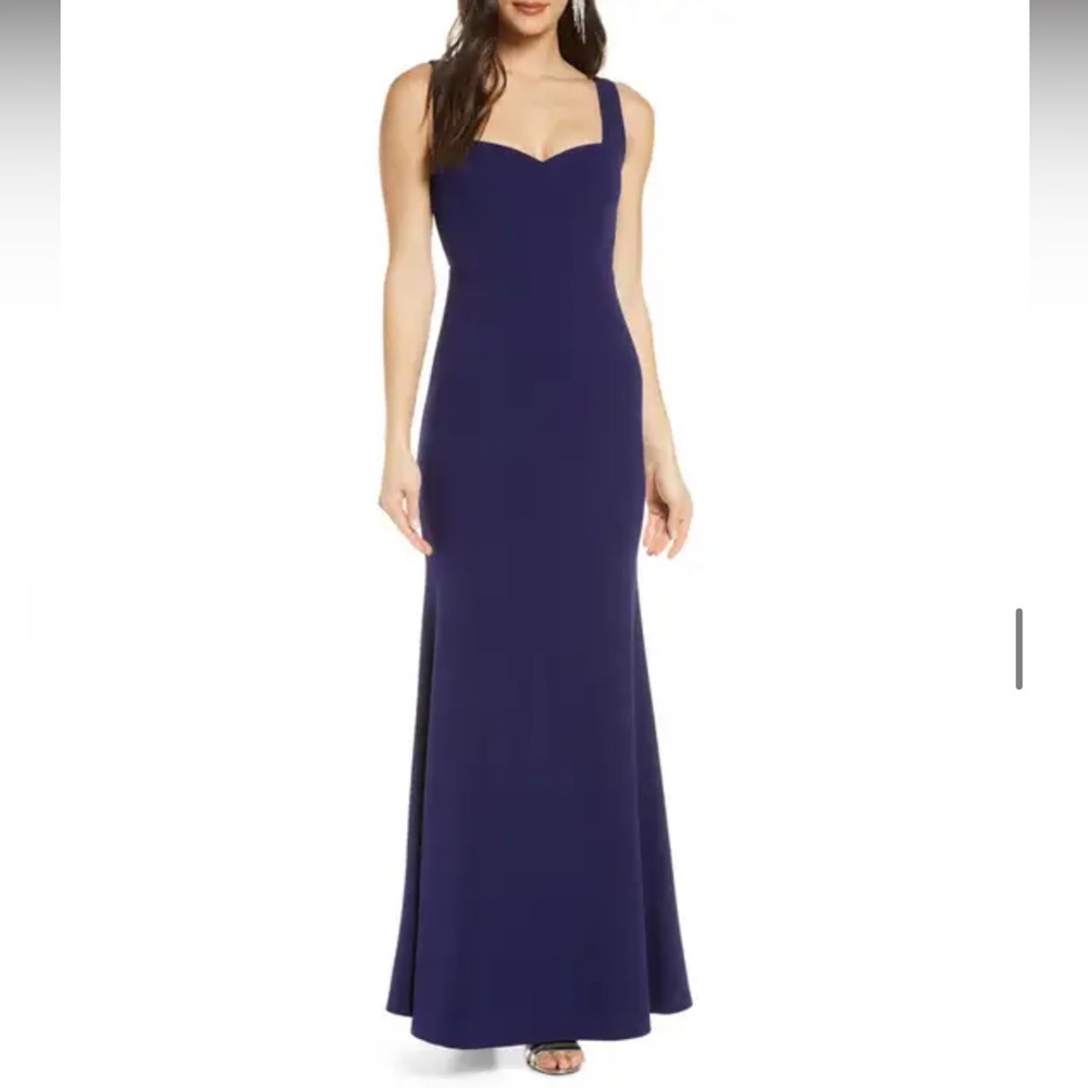 NWT Lulu’s Navy Floor Length Dress